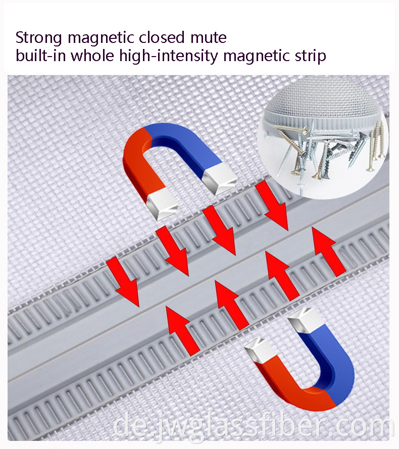 Polyester Moskito Vorhang magnetischer Türbildschirm Magnetischer Saugentür Vorhang